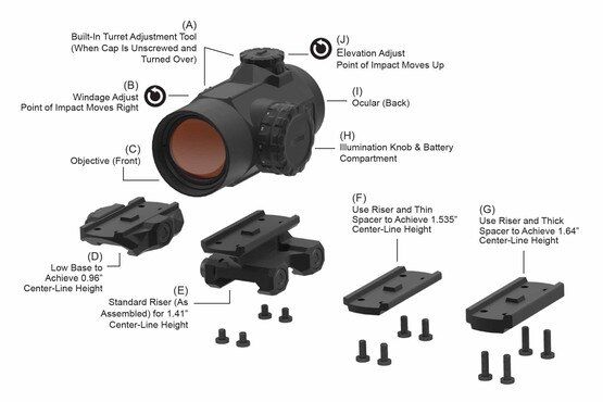 The Versatile SLx MD-25 microdot features a variety of mounting options.